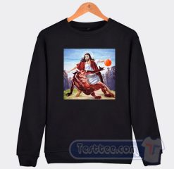 Cheap Jesus Crossing Up Satan Basketball Sweatshirt