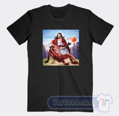 Cheap Jesus Crossing Up Satan Basketball Tees