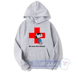 Cheap Peanuts Snoopy Be Cool Give Blood Hoodie