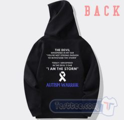 Cheap Autism Warrior The Devil Whispered In My Ear Hoodie