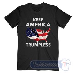 Cheap Keep America Trumpless USA Flag Tees
