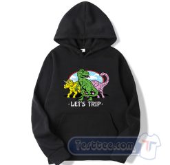 Cheap Let's Trip Dinosaur Hoodie