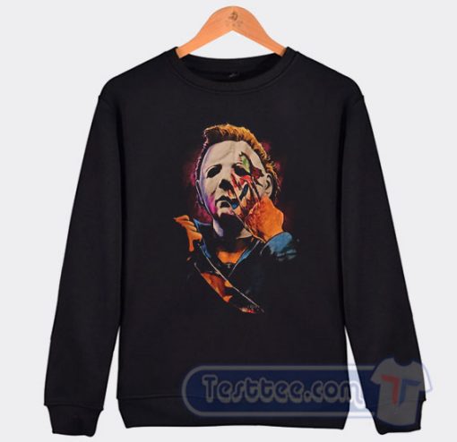 Cheap Michael Myers Mask Clown Sweatshirt