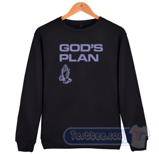 Cheap Drake God's Plan Praying Hands Sweatshirt
