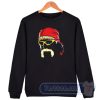Cheap Hulk Hogan Face Illustration Sweatshirt