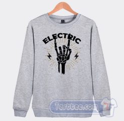 Cheap Electric Skeleton Hand Rock Sweatshirt