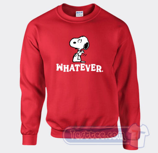 Cheap Peanuts Snoopy Whatever Sweatshirt